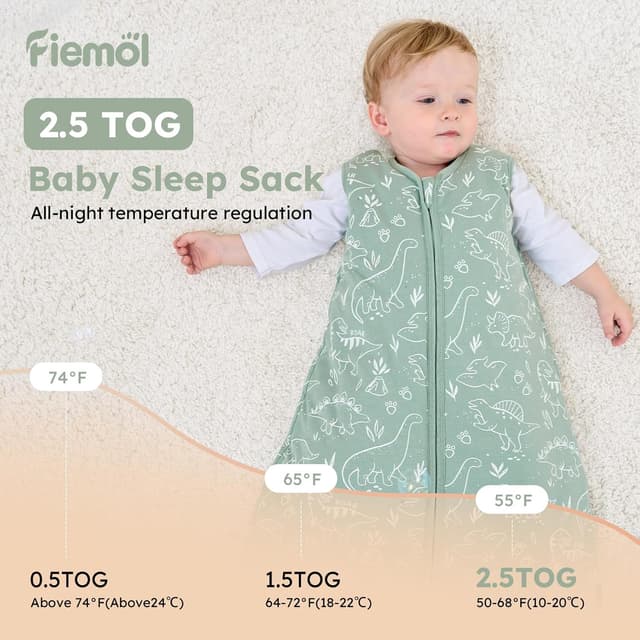 Thumbnail 6 de FIEMOL Schlafsack Baby 2.5 Tog 67cm