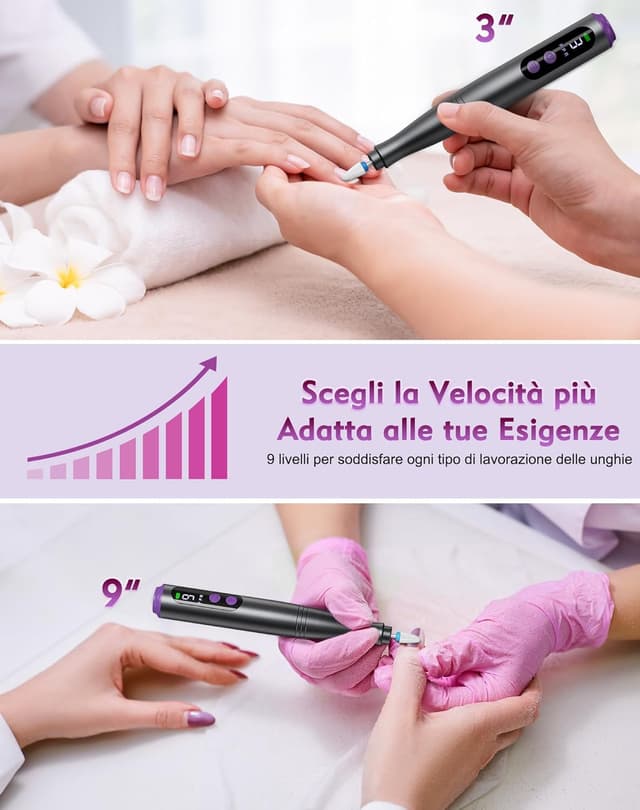 Detalle de Fofile Fresa per unghie 20000 giri/min 12 in 1