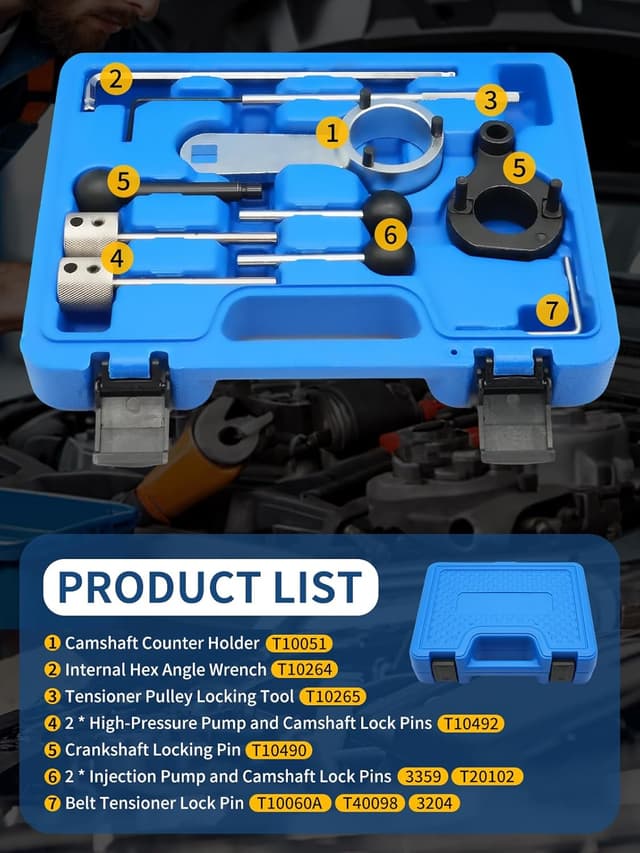 Detalle 2 de Wvoillty Motor Einstellwerkzeug-Set 10-teilig