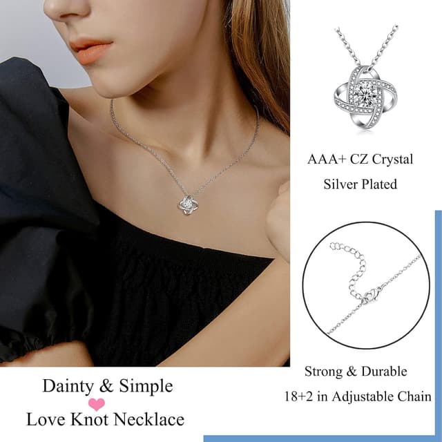 Detalle 2 de D Dongjiangjin Love Knot Necklace 16mm 💍