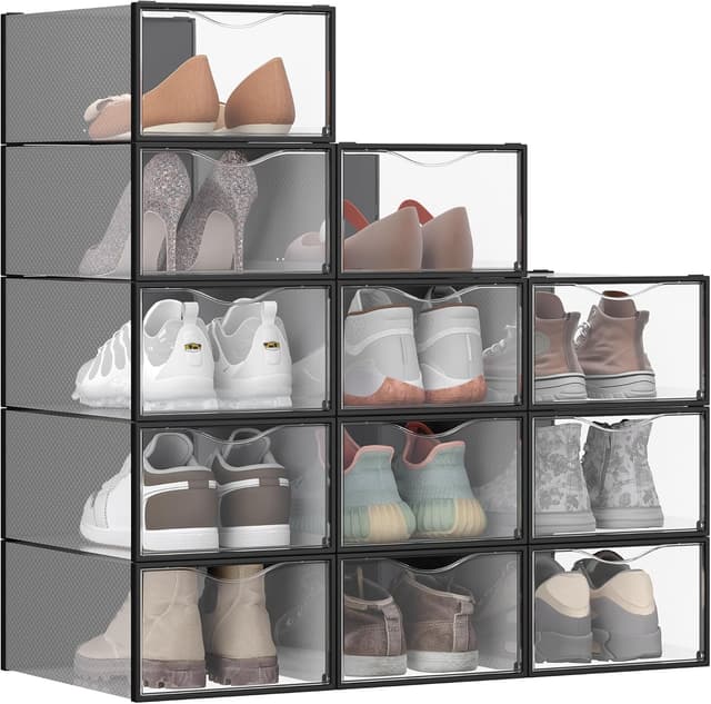 Imagen de SONGMICS LSP312B01 cajas para zapatos 12 unidades en OfertitasTOP
