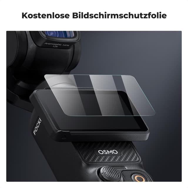 Detalle 2 de K&F CONCEPT 1.2X anamorphotisches Filter für DJI Osmo Pocket 3 (Blue Streak Effekt)