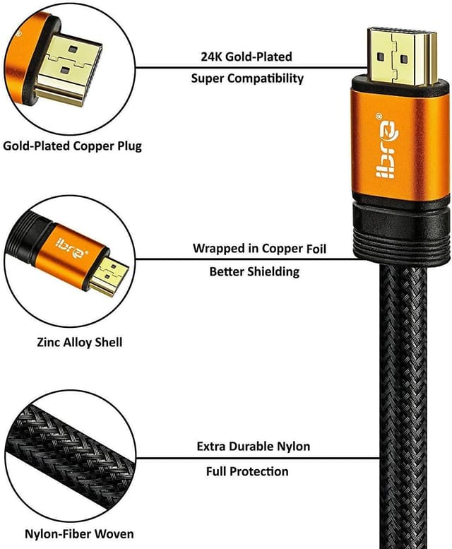 Detalle 2 de IBRA HDMI 2.1 Ultra HD cable 1m