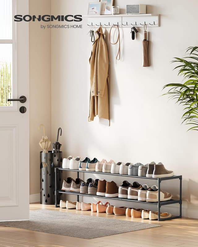 Detalle 2 de SONGMICS 2-Tier shoe rack 30 x 116 cm