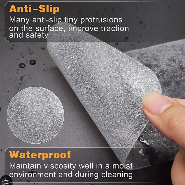 Detalle 2 de OQingluan Antirutsch Klebeband (5 cm × 10 m) – transparente Sicherheitsfolie für Treppenstufen