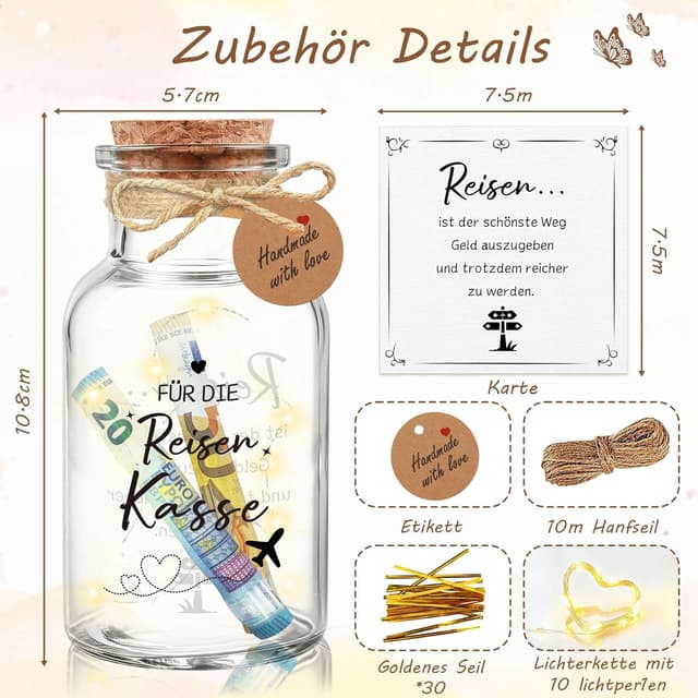 Detalle de TUZELIYA Reisekasse LED Flaschenlicht