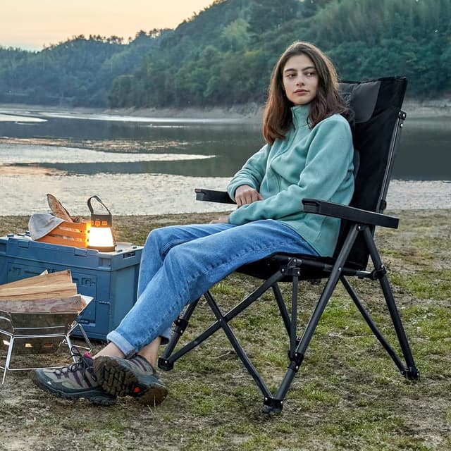 Thumbnail 1 de TIMBER RIDGE Heavy Duty Folding Camping Chair 260kg