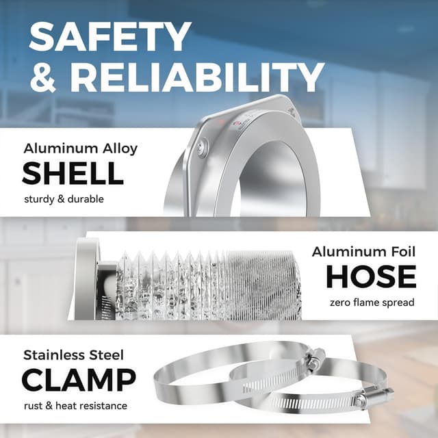 Thumbnail 4 de JEEVONY Magnetic DV180 Dryer Vent Connector