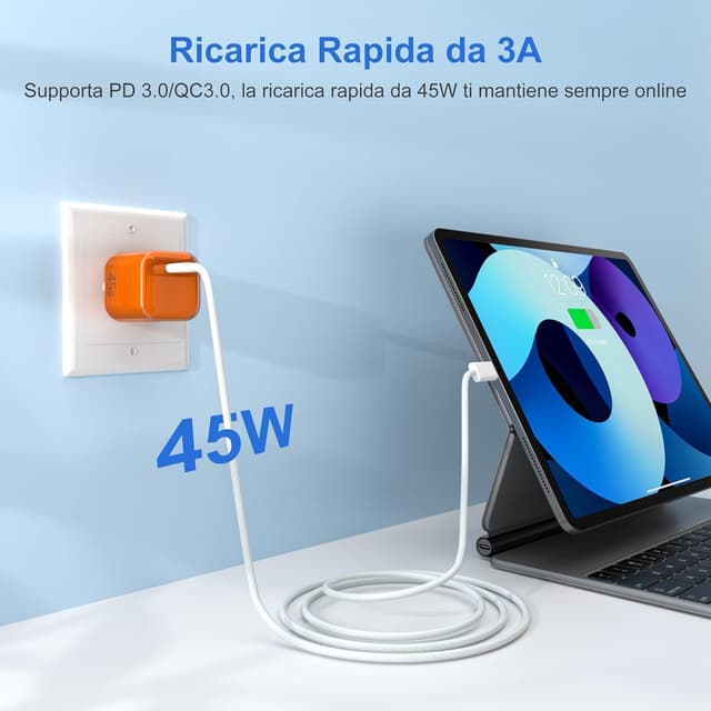 Detalle de YISH 45W Caricatore USB C GaN 45W
