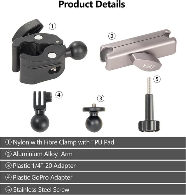 Thumbnail 5 de HSU Handlebar Mount for GoPro 360° rotatable