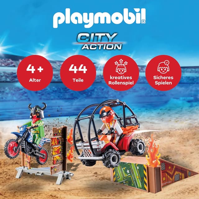 Detalle 2 de PLAYMOBIL Stunt Show 71808 – Spielzeugauto für Action-Sprünge ab 4 Jahren