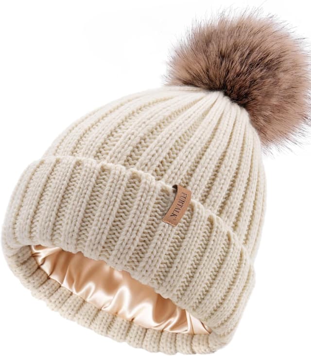 Imagen de FURTALK Satin Lined Beanie en OfertitasTOP