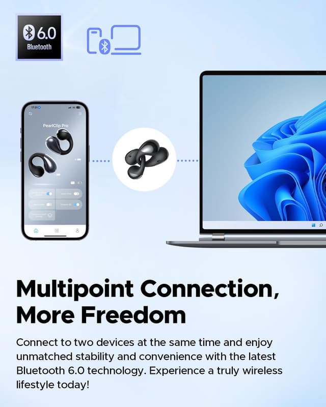 Thumbnail 6 de SoundPEATS PearlClip Pro LDAC earphones 24h playtime