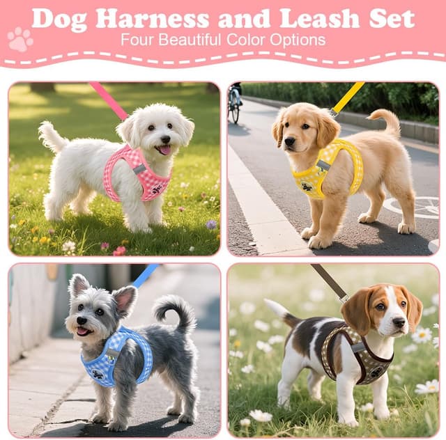 Thumbnail 6 de OFFCUP Dog Harness and Leash Set S, soft mesh no-pull harness
