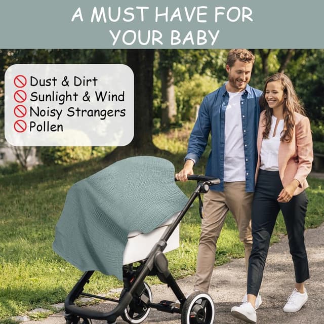 Thumbnail 6 de Aolso nursing cover 100% cotton muslin