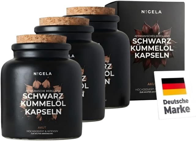 Thumbnail 6 de Nigela Schwarzkümmelöl Kapseln DAILY – ägyptisches, ungefiltertes Bio-Kaltpressöl (180 Stück)