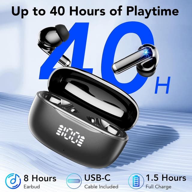 Detalle de Auricolari Bluetooth 5.4 con 40 ore