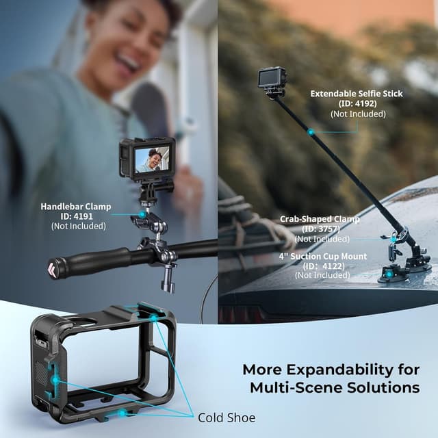 Detalle de SmallRig Cage Action 5 Pro/Action 4/Action 3 (5135) : protection et extensions pour DJI Osmo Action