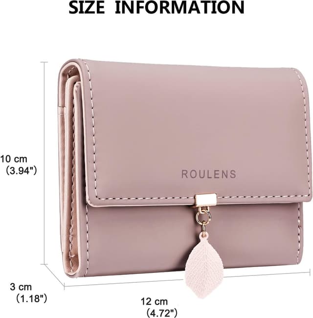 Detalle de Roulens Damen-Geldbeutel mit RFID-Blockierung im Kurzformat – klein & mit mehreren Fächern