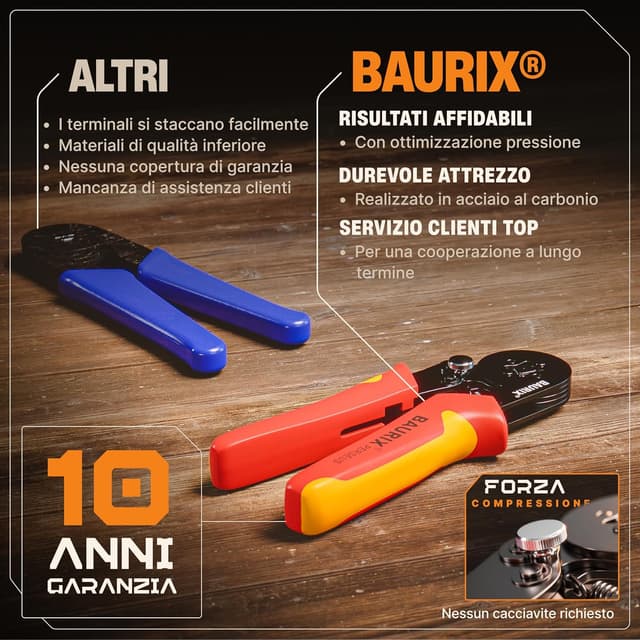 Thumbnail 3 de BAURIX PERSEUS Pinza crimpatrice 0,25–10 mm²