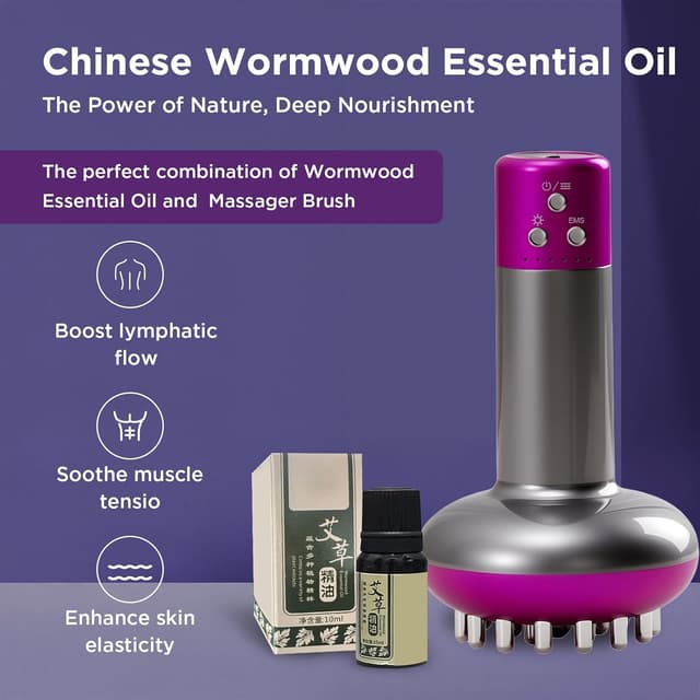 Detalle 2 de Lymphatic Drainage Massager anti-cellulite body sculpting tool with microcurrent, heat, vibration & LED therapy