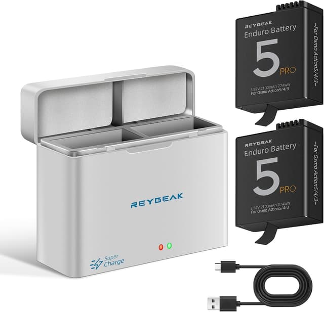 Detalle de REYGEAK Akku Ladebox 2100 mAh für DJI Osmo Action