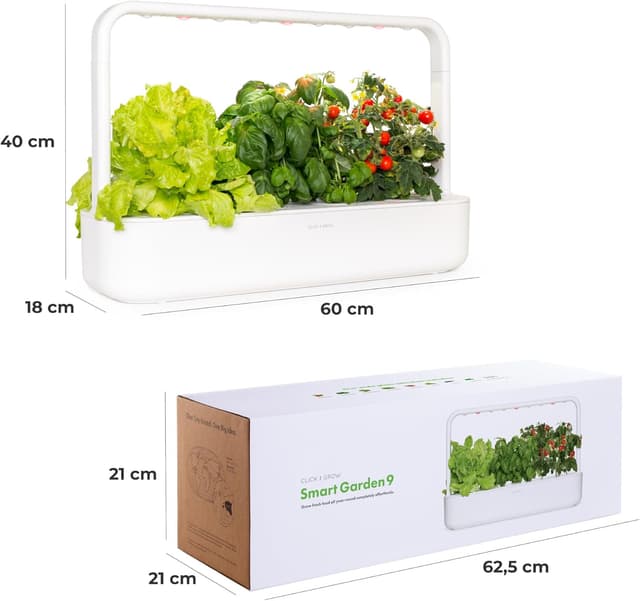 Thumbnail 6 de Click & Grow Smart Garden – potager d’intérieur connecté avec 9 capsules prêtes à pousser, éclairage et arrosage automatiques (blanc)