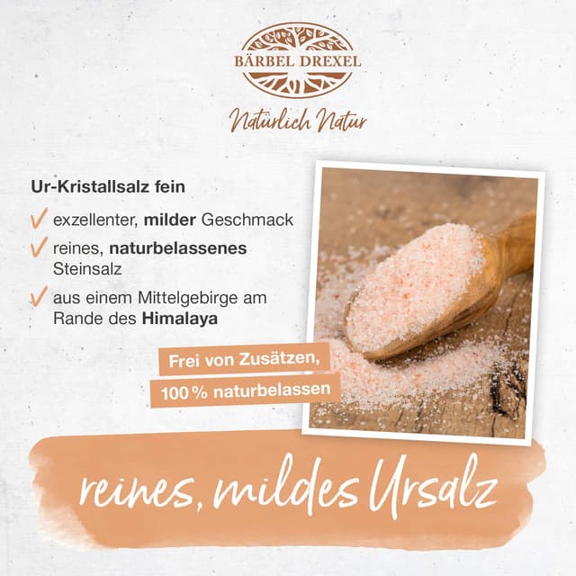 Detalle 2 de BÄRBEL DREXEL Rosa Kristallsalz 750g 🧂