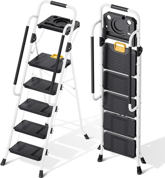 Imagen de KINGRACK Escalera plegable 5 peldaños 150 kg en OfertitasTOP