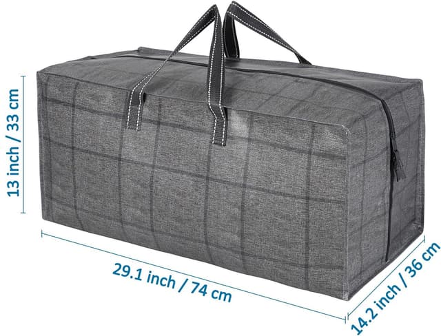 Detalle de VENO 2 Pack Heavy-Duty Moving Bags (Extra Large) with Backpack Straps, Windowpane