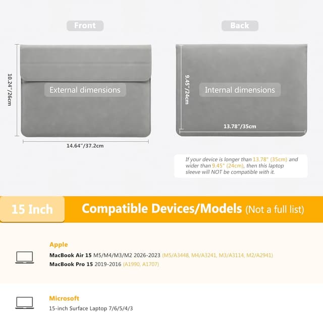 Thumbnail 5 de HYZUO 15-inch laptop sleeve with stand