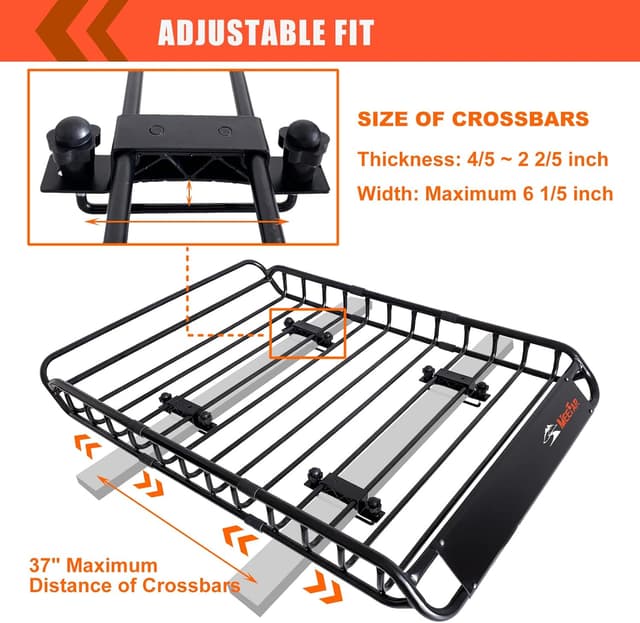 Thumbnail 5 de MeeFar Roof Cargo Basket 51" x 36" 200 lb