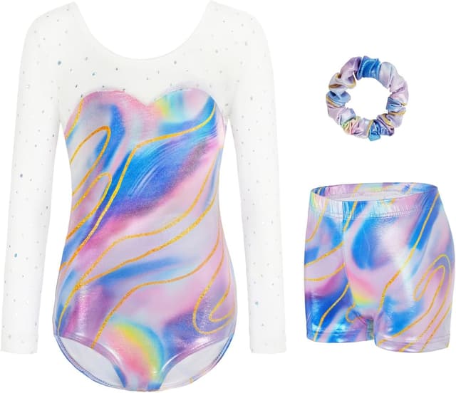 Thumbnail 6 de Girls gymnastics leotard set Sparkling gradient