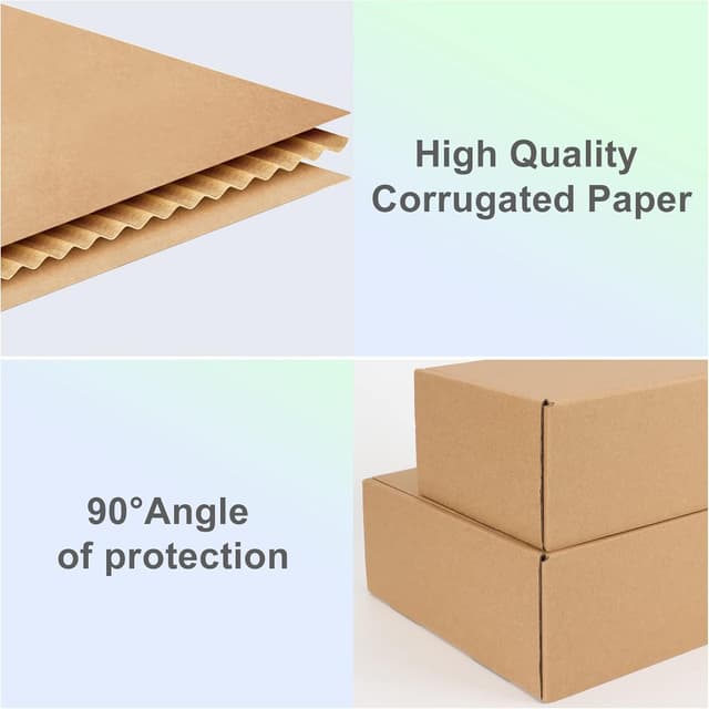 Detalle 2 de HORLIMER 20 Pack Shipping Boxes (Brown) Corrugated Kraft Cardboard Parcel Boxes, 30.5 x 22.9 x 10.2cm