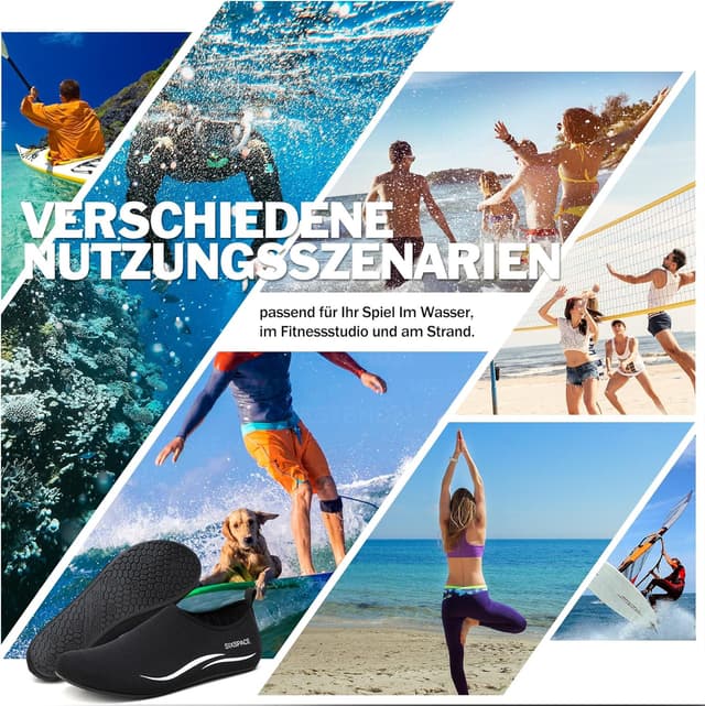 Thumbnail 6 de Sixspace Badeschuhe für Herren & Damen: Schnell trocknende Wasserschuhe zum Surfen, Strand & Pool