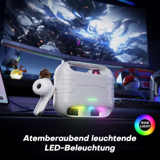 Thumbnail 4 de Sefitopher Bluetooth 6.0 In-Ear-Kopfhörer mit ANC & ENC, kabellos, 3,8 g, bis zu 24 Std. Akku