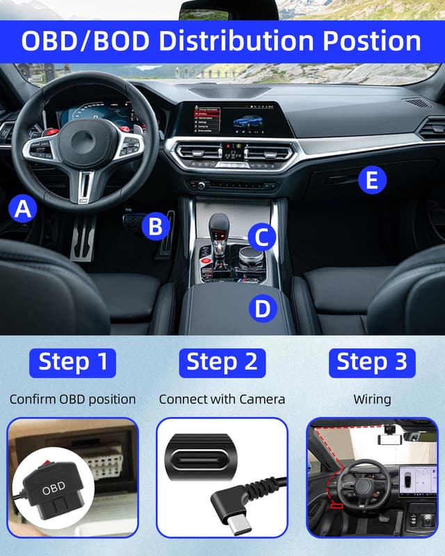 Thumbnail 4 de YANBORONSN OBD Power Cable for Dash Camera
