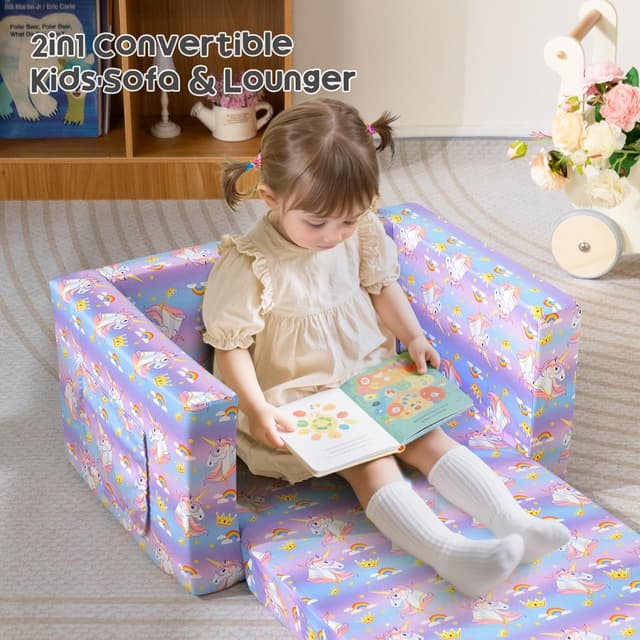 Detalle 2 de BEJOY Kindersofa 2-in-1 Schlafsofa 2-in-1