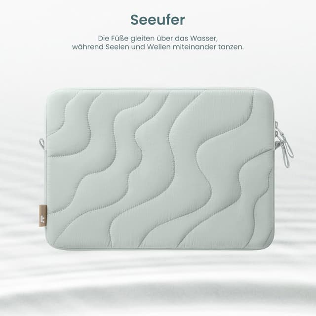 Detalle de tomtoc gesteppte Laptop-Tasche Terra A27 für 14-Zoll (CornerArmor X 4) – Puffy Sleeve für MacBook Pro & Surface