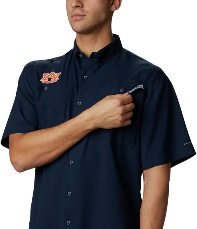 Detalle 2 de Columbia NCAA Mens Big & Tall Collegiate Tamiami Short Sleeve Shirt