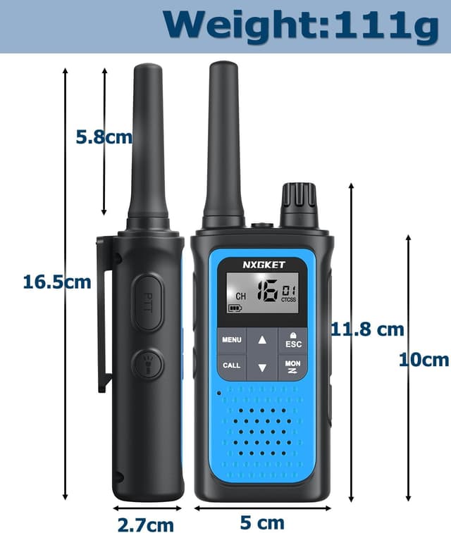Thumbnail 5 de NXGKET Walkie Talkies 1800mAh PMR446