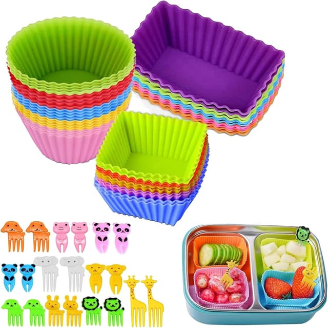 Imagen de Silicone Lunch Box Dividers Pack en OfertitasTOP
