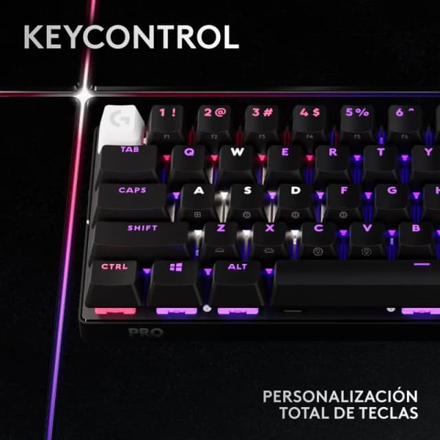 Detalle de Logitech G Pro X 60 teclado 60% inalámbrico RGB 1 unidad