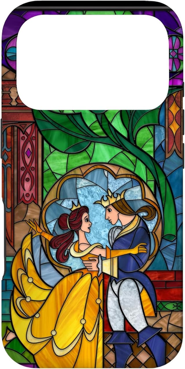 Detalle de Custodia iPhone 17 Pro Bella e Bestia in vetro colorato