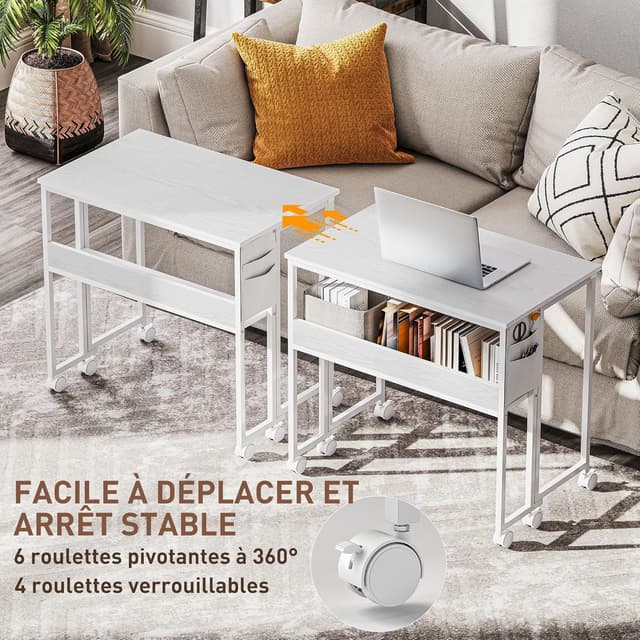 Detalle 2 de Bureau pliant 80 x 50 cm HOMCOM