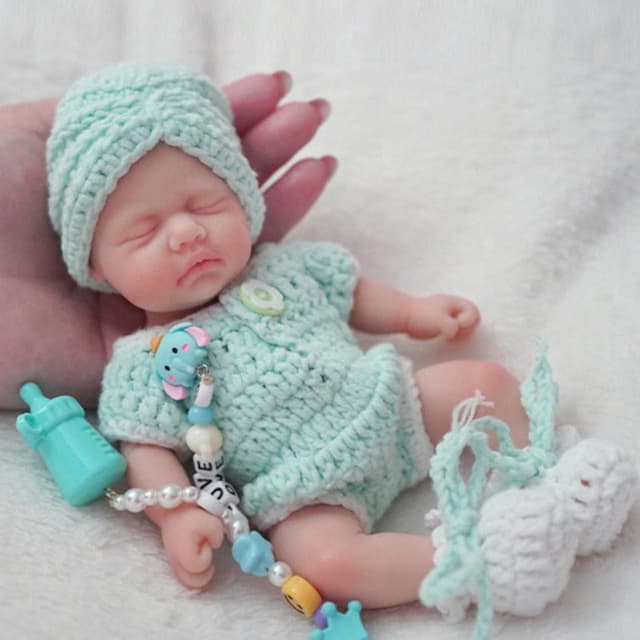 Thumbnail 2 de MYREBABY Mini muñeca Reborn 17,78 cm