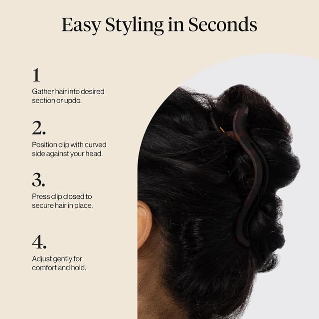 Thumbnail 4 de Kitsch Fermagli piatti antiscivolo nero tartaruga