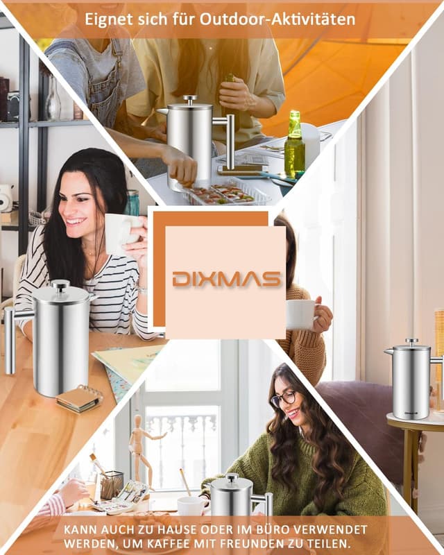 Thumbnail 6 de Dixmas French Press 1000 ml für 8 Tassen