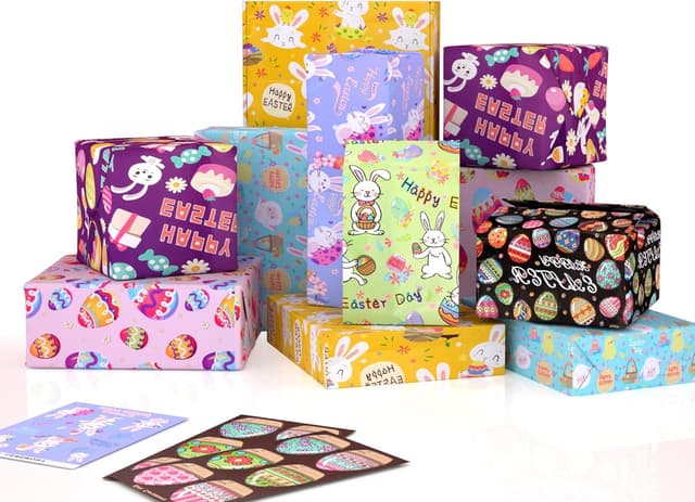 Detalle de HBell Easter Wrapping Paper 8 Sheet
