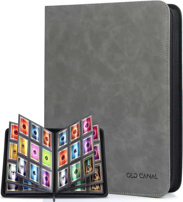 Detalle de Old Canal Top Loader Binder (9 Pockets) for Top Loaders Only, Holds 252 Card Savers, Gray